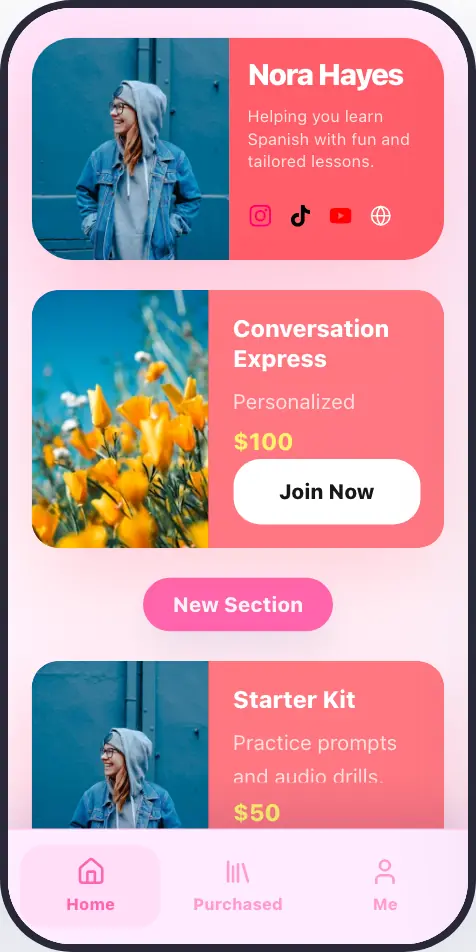 Polyglot Lab · A1 English Web App preview
